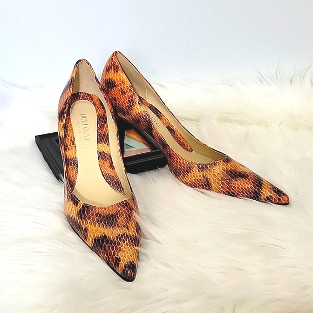 Gorgeous Bellofatto "Karina" Snakeskin Print heels